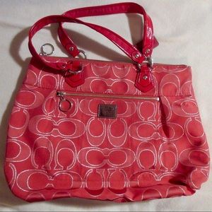 Coach Signature Red Tote